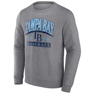 CSA MLB Tampa Bay Rays Mens Crewneck Sweatshirt Grey Medium WP1AD